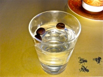 Shot glass with grappa