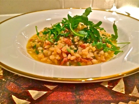 Orzotto made from pearl barley